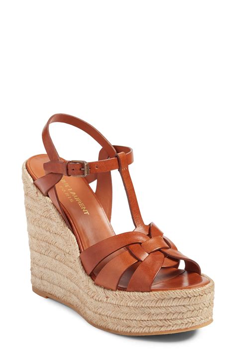 wedges ysl|saint laurent tribute espadrille wedges.